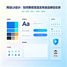 鹤城建站-网站UI设计：如何用视觉语言传递品牌信任感